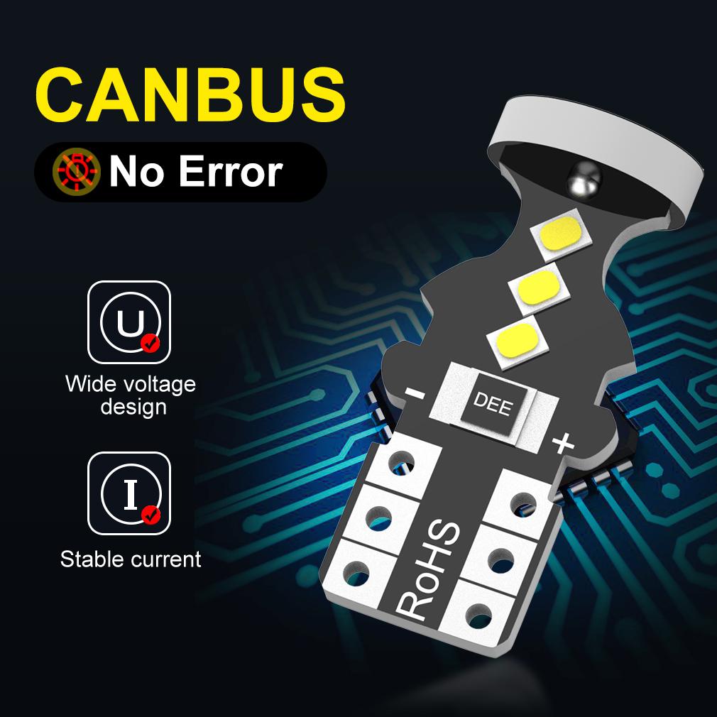 2 шт. W5W T10 светодиодные лампы Canbus 2016 9SMD 6000K 168 194 светодиодные 5W5 салон автомобиля купол для чтения номерного знака авто лампа багажника боковая дверь