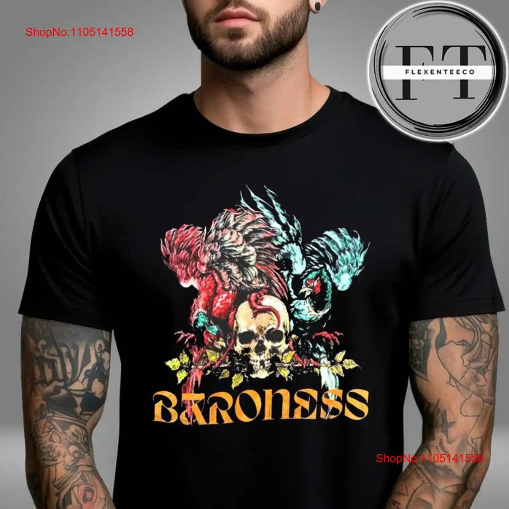 Baroness Red And Blue Spring Tour 2025 Range Twin Phoenix Of Death T Shirt Vintage Casual Breathable Unisex Stretched