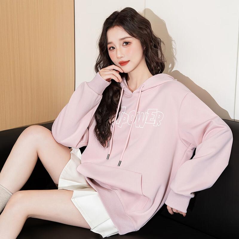 Женская толстовка с капюшоном и текстовым принтом TonLion