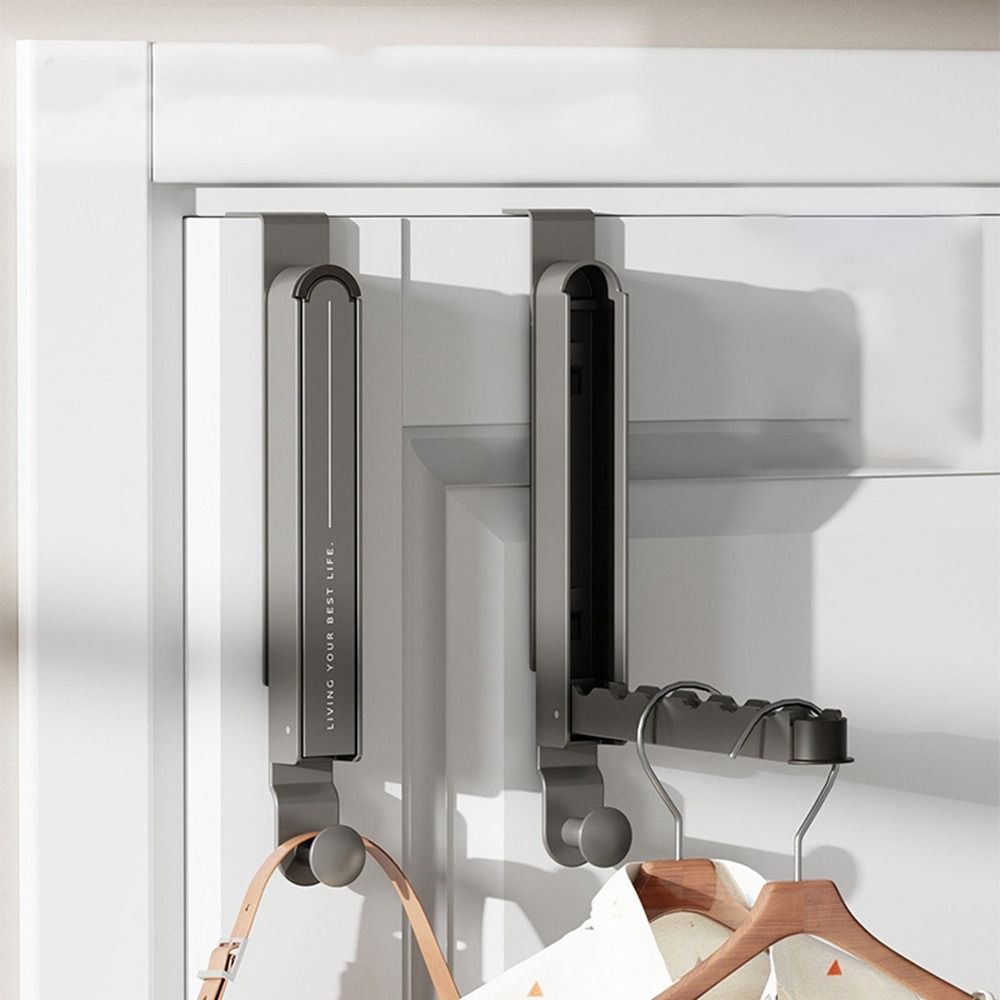 Heavy Duty Folding Clothes Drying Rack No Drilling Clothes Storage Hook Cabinet