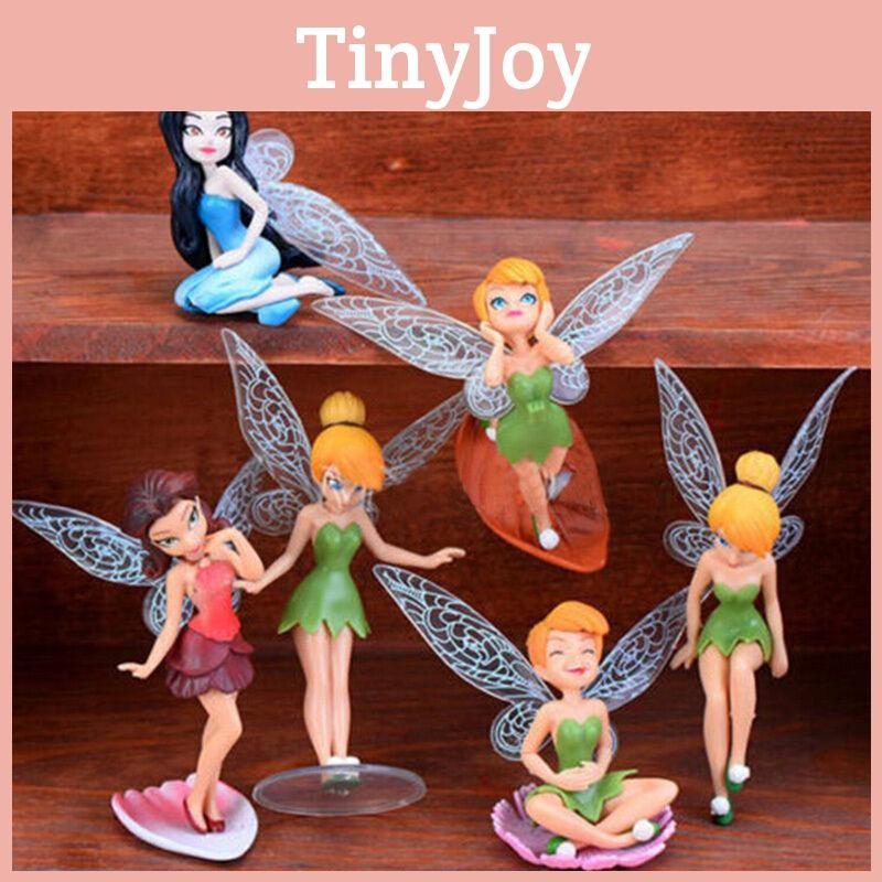 6 шт. Фея цветов Пикси Крылья для полета Семейка Миниатюрный Садовый декор Кукольный домик