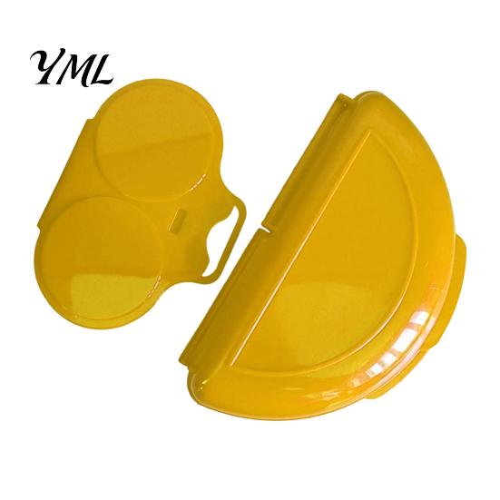 Plastic Egg Poaching Mold 2Pcs/Set Poacher Omelet Pan, Non-Stick Breakfast Double Compartment Steamer Cooker, Microwave Maker for Easy Quick