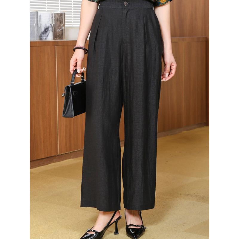 Xiangyunsha Silk Wide-leg Pants Women's New Summer Fashion Retro Loose Casual Mulberry Silk Pants