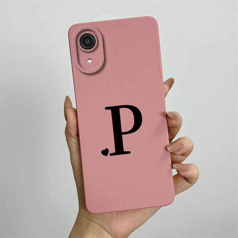 For Samsung A03 Core Case Galaxy A03 Core Cover SM-A032F SM-A032F SM-A032 Luxury Letters Square Phone Case Shockproof Back Cover