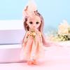 Цветной Свет Кукла Сяо Мэнмэн Костюм Принцессы Девочка Наряжать 13 Шарниров 6 Дюймовая Кукла Игрушка Игровой Дом