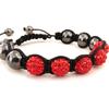 [J3721] - Ethnic Bracelet 'Shambhala' Red Black