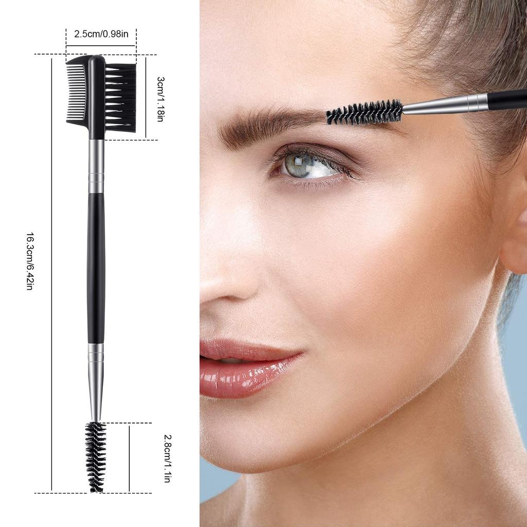 3PC Eyelash Comb, Eyelash Shaper and Eyebrow Brush Dual Comb, Professional  Make Up Tools for Separating Lashes, for Women Girls Cosmetic Travel