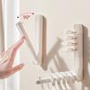 Household Convenience Foldable Clothes Hanger Storage Rack Wall Mounted Clothes Clip Balcony Rack Multifunctional Hook