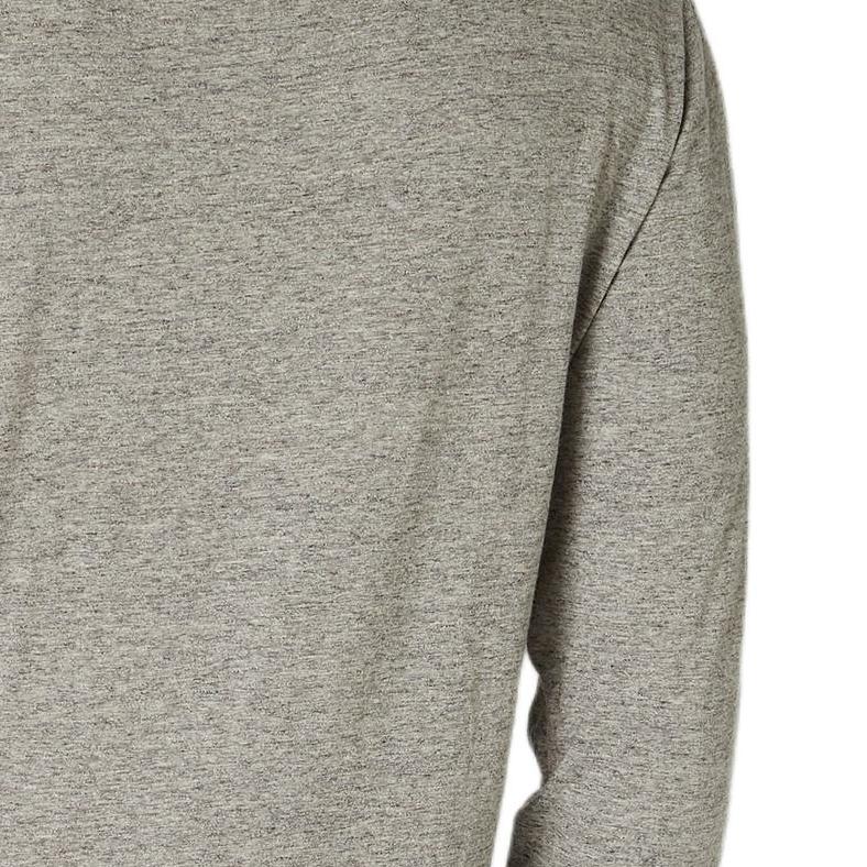 Polo Ralph Lauren Ss24 однотонная футболка с круглым вырезом и вышитым логотипом, длинные рукава, мужские топы, серые 710587355-017