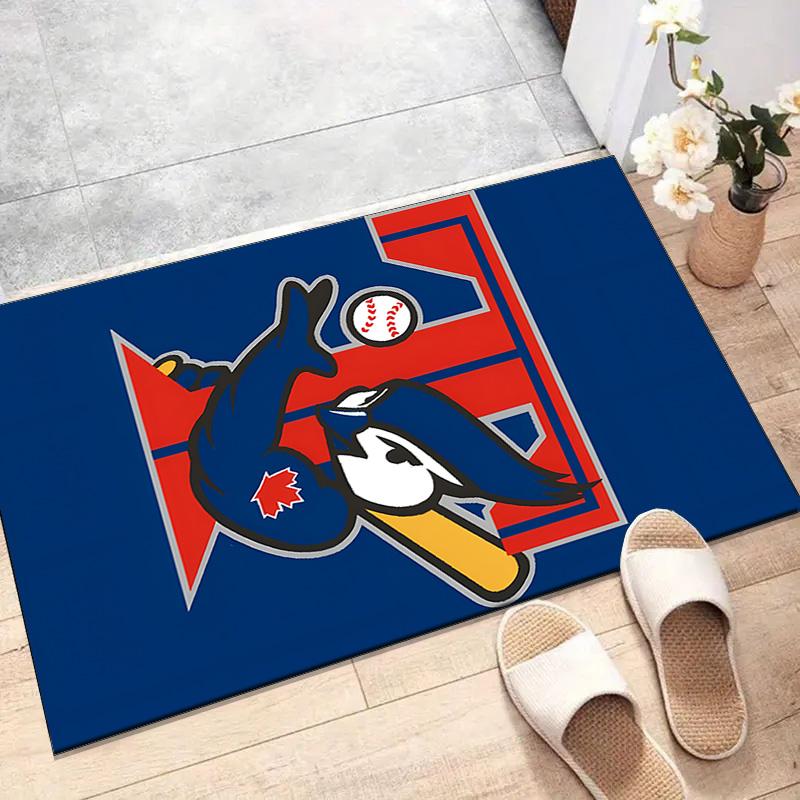 Toronto Blue Jays Printed Area Rug Carpet for Bedroom Living Room Home Decor Rugs Mat Non Slip Mat Rug for Bedside
