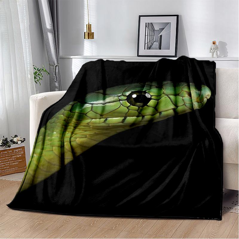 Gothic Snake Serpent Python Viper Blankets Soft Throw Blanket for Home Bedroom Bed Sofa Picnic Travel Office Cover Kids gift