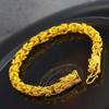 Dubai Jewelry Gold PlatedDouble Faucet Bracelet Atmosphere of the Same Gold Plated Bracelet Vacuum Plating Men and Women Jewelry