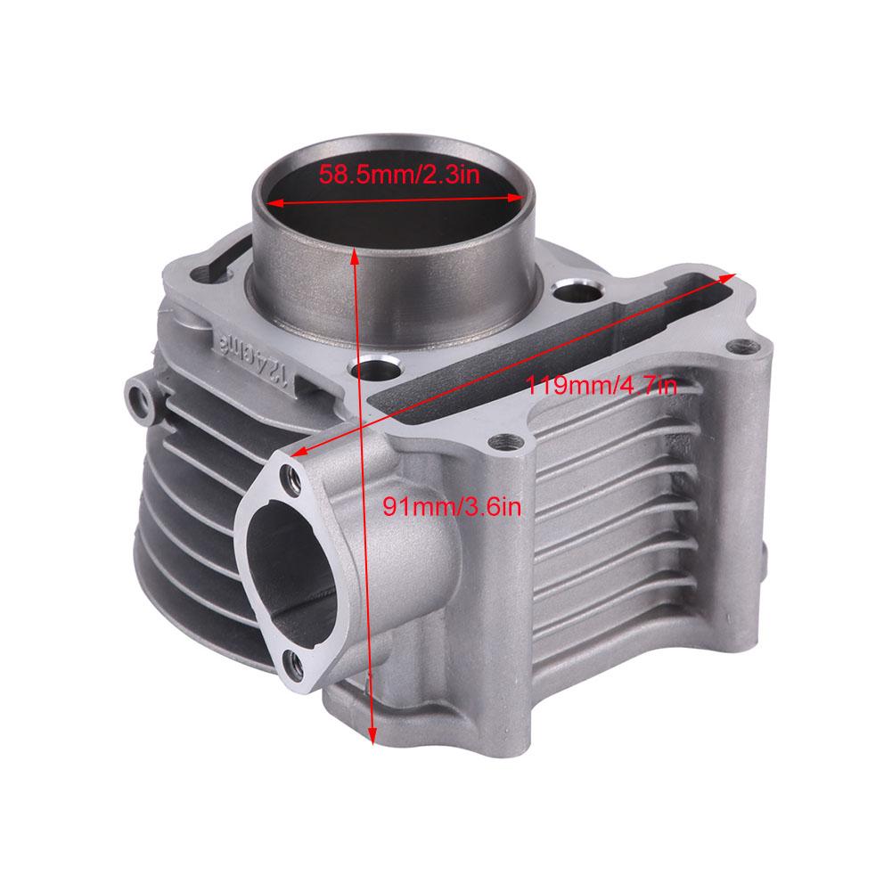 Motorcycle Engine Cylinder Kit Piston Gasket 52.4mm Bore for GY6 125CC 152QMI