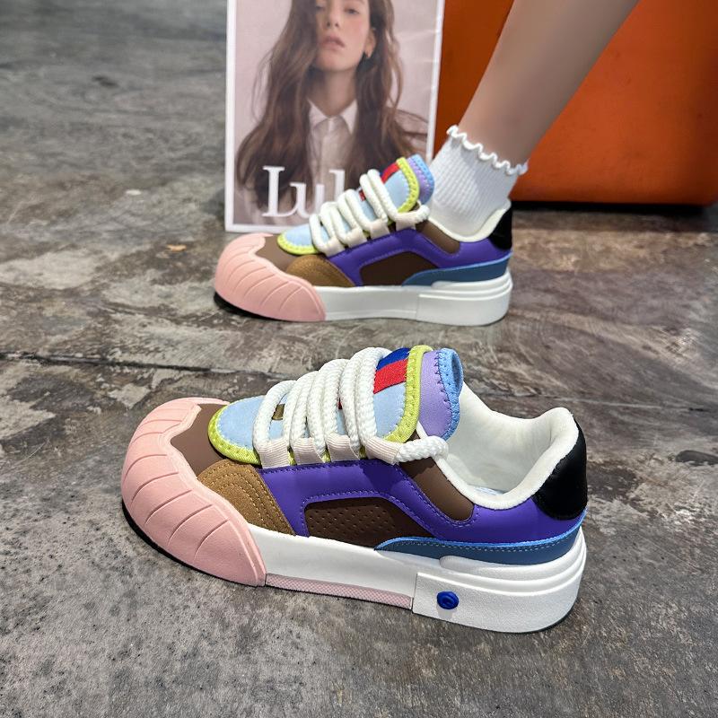 Маленькие белые туфли женские новые осенние универсальные модные туфли в тренде повседневная обувь с увеличенной толстой подошвой E