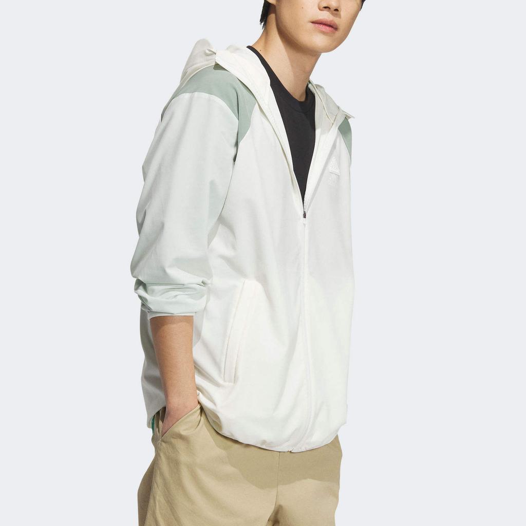 Adidas Повседневная куртка на молнии с капюшоном и длинными рукавами, верхняя одежда унисекс Han-Jade-White JJ1304