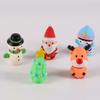 5Pcs/Set Christmas Finger Puppets Silicone Elk Santa Claus Snowman Christmas Tree Character Toys Role-Playing Storytelling Learning Finger Puppet Toys
