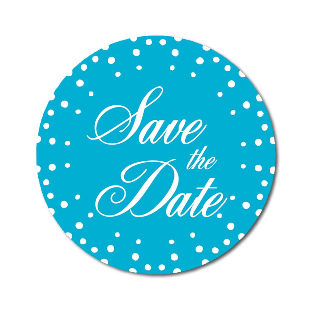 Darling Souvenir DIY Round 45 шт. Черный горошек Save The Date Wedding Stickers-1.6