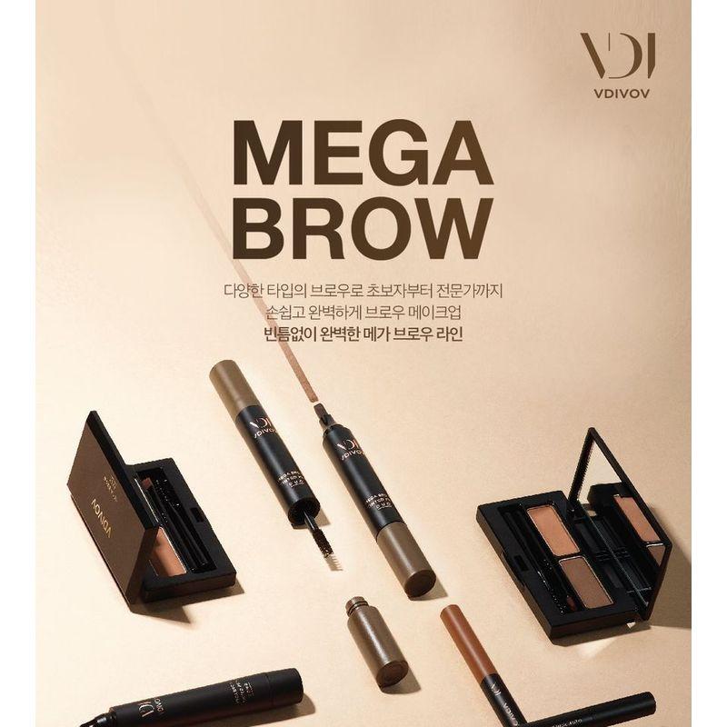 VDIVOV - Карандаш для бровей Mega Brow Pencil Wood - 4 цвета