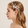 Pearl Bridal Hair Clip Silk Flower Wedding Headdress Fairy Bride Hairpin  Bride Accessories