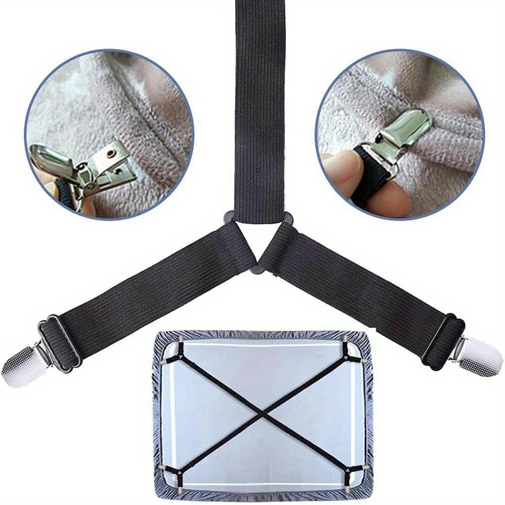 2 шт. фиксирующие ремни для простыней, регулируемые перекрестные эластичные ремни, плоские зажимы для простыней для матрасов, подушек для дивана