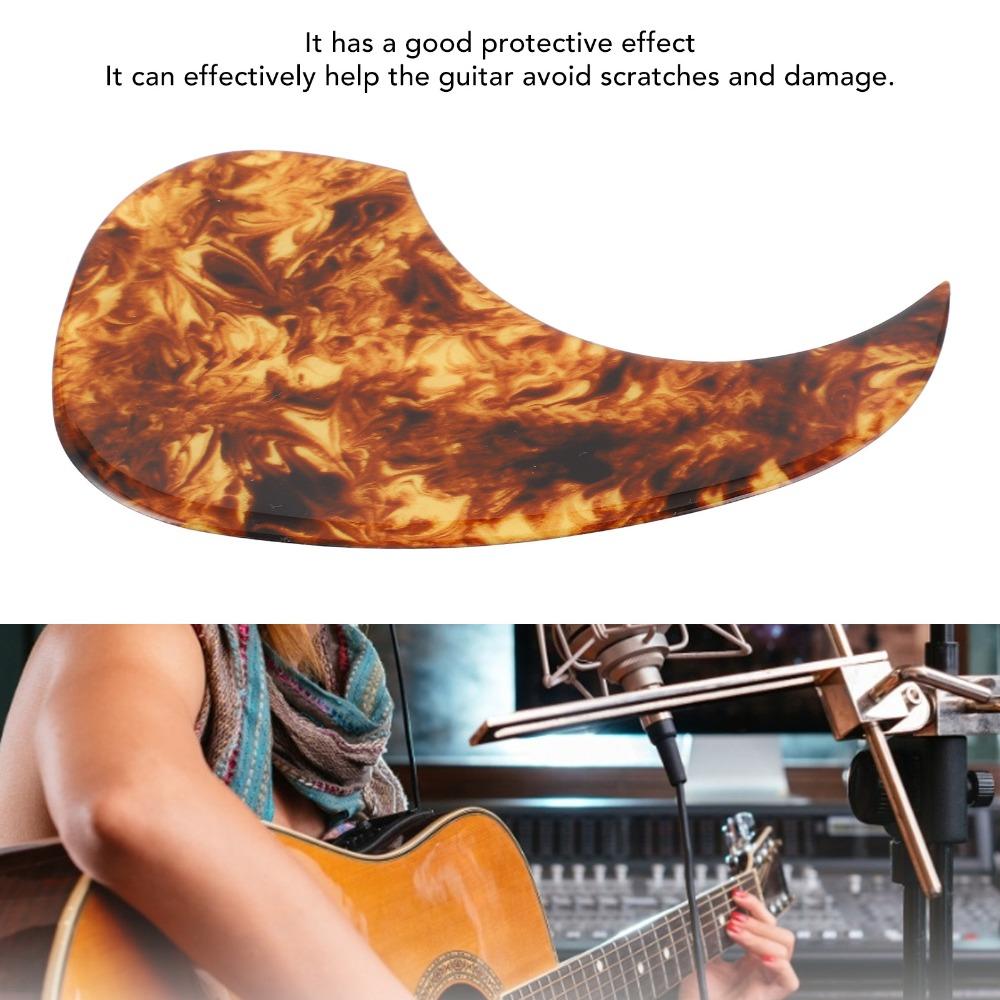 Amber Color Acoustic Guitar Cover Celluloid Material Folk Scratch Plate For Acoustic Guitar