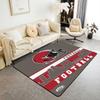 Erosebridal Football City Area Rug 4'11" x 3'3" Football Rug for Boys Girls Brown Red Rugby Game Carpet Football Fans Bedroom Decor Sports B