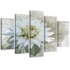 Five Piece Picture Canvas Print Vintage Beige Flower