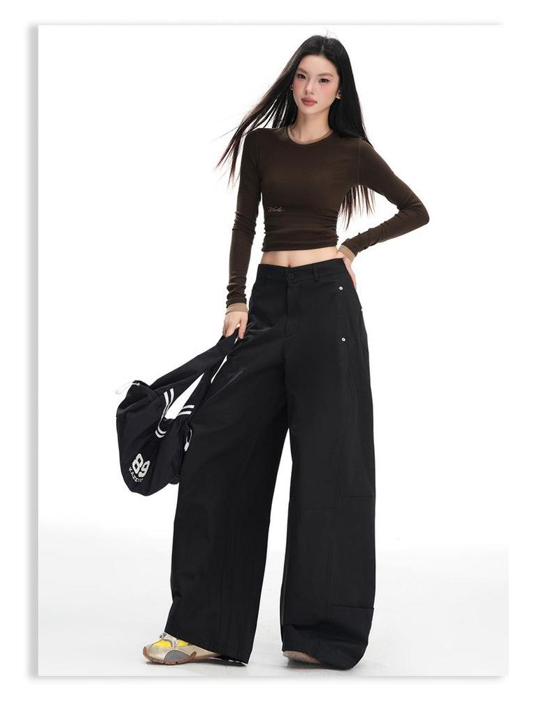 Autumn Women's High-Waist Loose Wide-Leg Pants