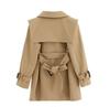 Girls' Wind Coat Medium and Large Children Thickened Children's Mid-Length Spring and Autumn Coat