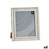 Photo Frame Crystal Silver Wood Brown Plastic (26x2x31cm) (6 Units)