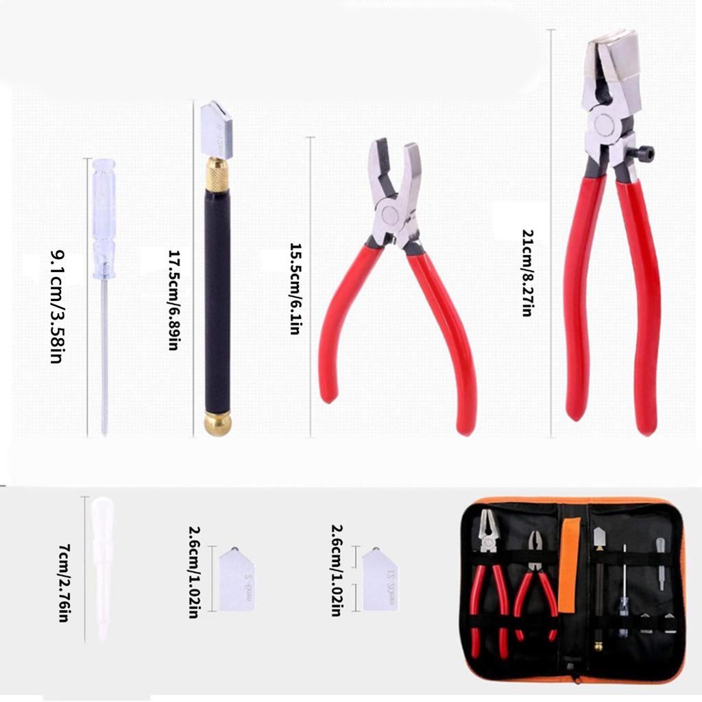 Набор инструментов для резки стекла Инструмент для резки стекла Набор Инструмент для резки стекла Плоскогубцы для разлома стекла Плоскогубцы-разделители Инструменты для витражного стекла