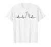 Heartbeat Cat Lover Cat Lover Cat Lover Heartbeat Cat Cat Owner Электрокардиограмма Смешная милая футболка с изображением кошки