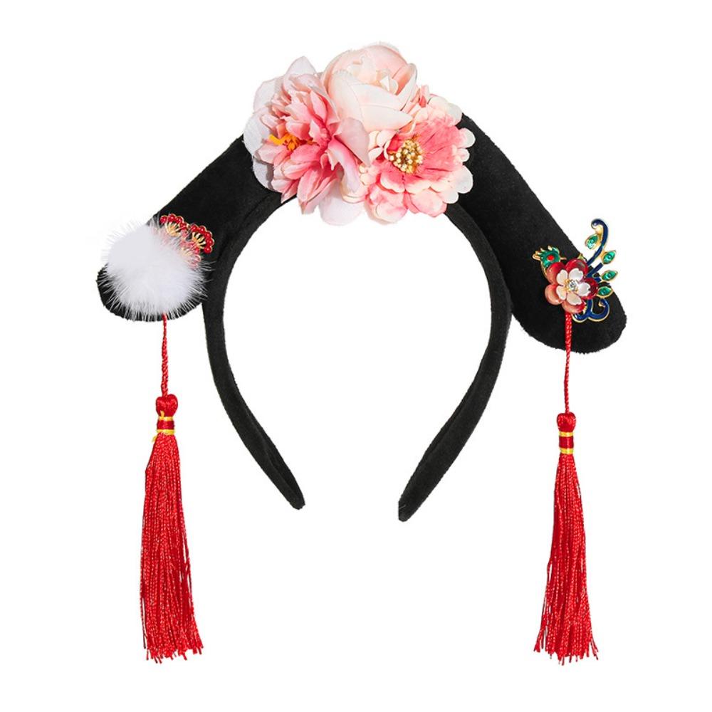 Sweet Chinese Style Hair Hoop Long Tassel Children Hair Bands Performance Props
