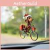 Christmas Dog Acrylic Pendant Car Ornament Cartoon Style For Auto Interior Decor