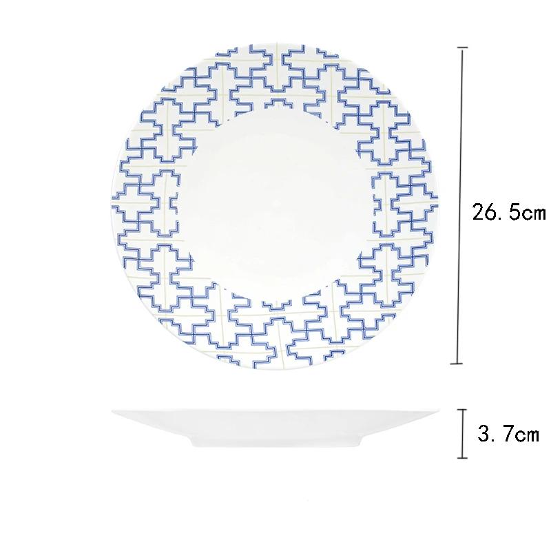 Керамическая тарелка в стиле ретро-дворца, креативная круглая тарелка для стейка, десерта, изысканные обеденные тарелки для отелей класса люкс, домашняя утварь
