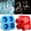 4 Ice Cup Cube Tray Mold Makes Shot Glasses Ice Mould Novelty Gifts Ice Cube Tray Summer Drinking Tool Bar Ice Shot Glass Mold