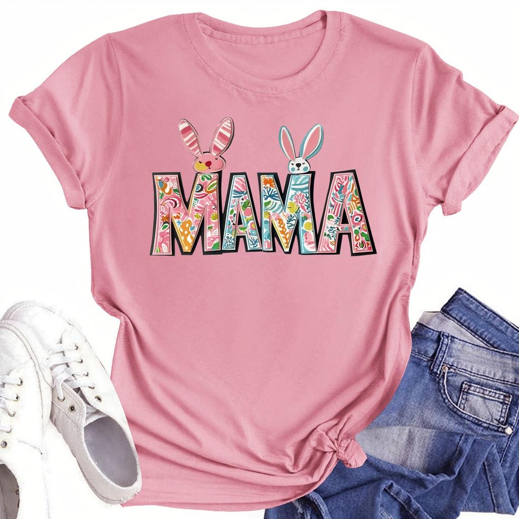 Женская повседневная футболка с круглым вырезом и короткими рукавами с принтом