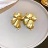 Бохо металлические серьги золотого цвета с большим цветком, преувеличенные геометрические серьги для женщин, роскошные ювелирные изделия, свадебные аксессуары, подарок