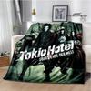 Одеяло с принтом группы Tokio Hotel Детское теплое одеяло Мягкое уютное одеяло из фланели Одеяло для дивана-кровати Дорожное одеяло Подарок на день рождения