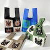 Сумка-тоут Niche Cute Bear Knitted через плечо - Большая вместимость для студентов