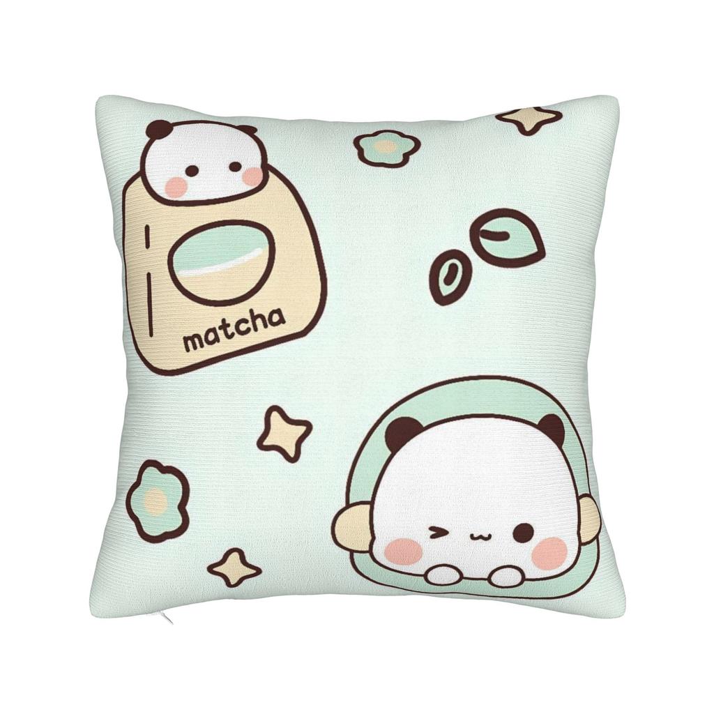 I Love You Bear and Panda Bubu Dudu Bear Pillowcase Soft Fabric Cushion Cover Gift  Pillow Case Cover Home Zipper Xcm