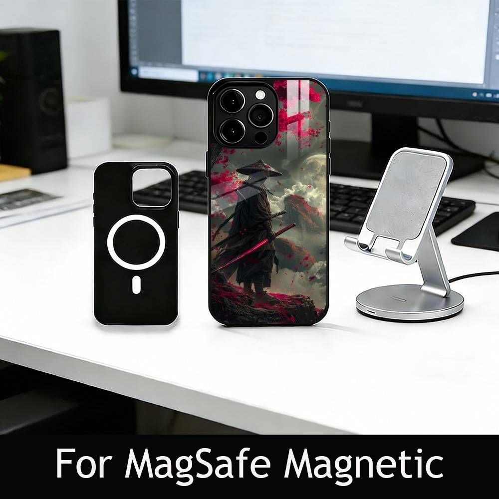 J-Japanese Bushido S-Samurai Phone Case For iPhone17,16,15,14,13,12,11 Plus,Pro Magnetic with Magsafe Wireless Charging