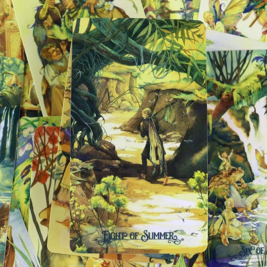 Викторианское Таро Фей, Викторианское общество фей с этой прекрасно иллюстрированной колодой из 78 карт на основе RWS 10,3*6 см