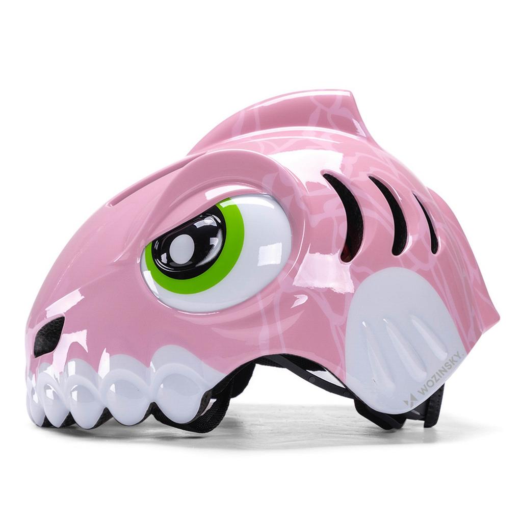 Children's bike helmet 52-56 cm - pink dinosaur