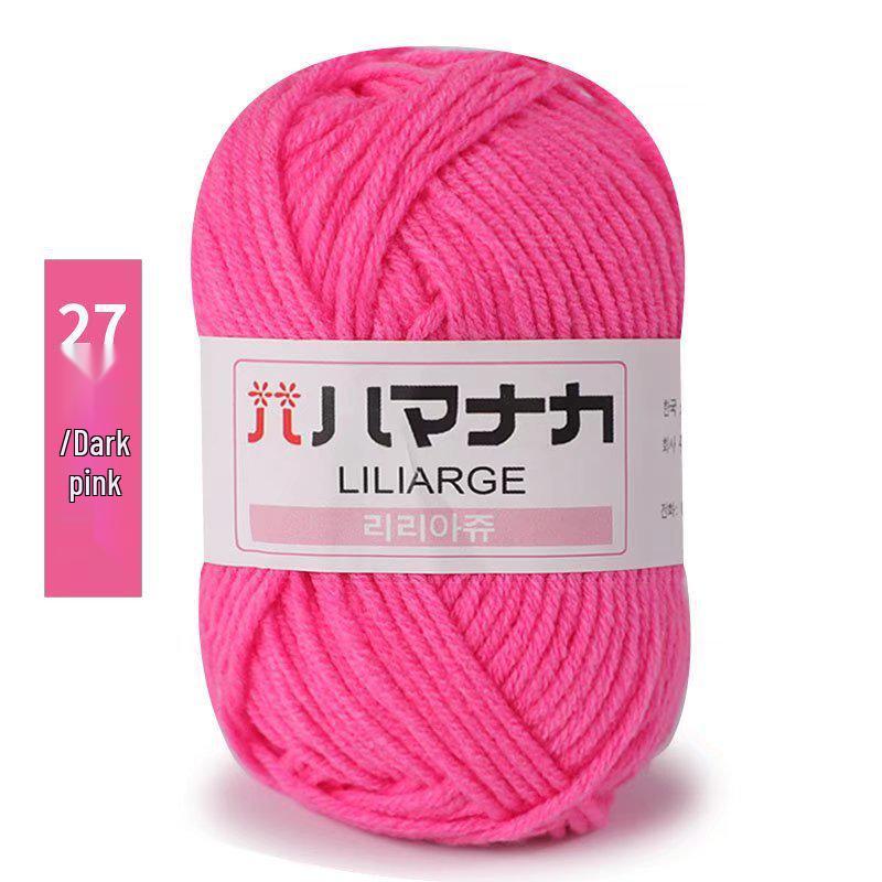 4-Ply Milk Cotton Yarn for Scarf, Doll, Bag, Medium-Thick Baby Crochet & Knitting DIY Material