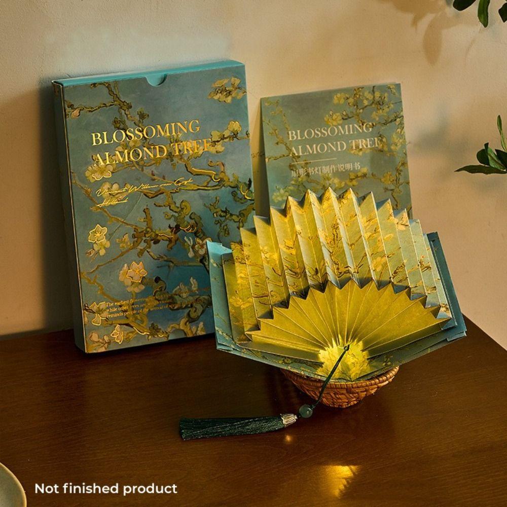 Каллиграфия DIY Книжная Лампа Веерная Художественная Книжная Лампа Украшение Складная Книжная Лампа Главная