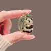 Милые броши в виде панды из бамбука для женщин, роскошные броши в виде животных из сплава золотого цвета, ювелирные изделия, значки, аксессуары для одежды, подарки