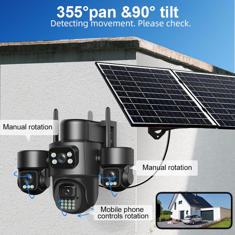 10K Ultra-Clear 4G Solar Wireless Outdoor Camera with Monitor