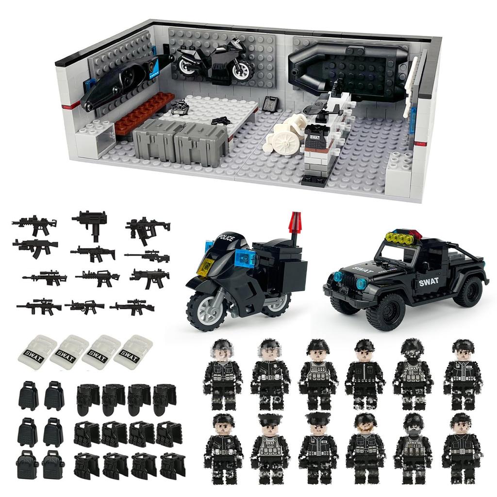 Упаковка F1 Полиция Материал Центр Swat Фигура 42096 Модель Сцена Строительные Блоки Игрушки