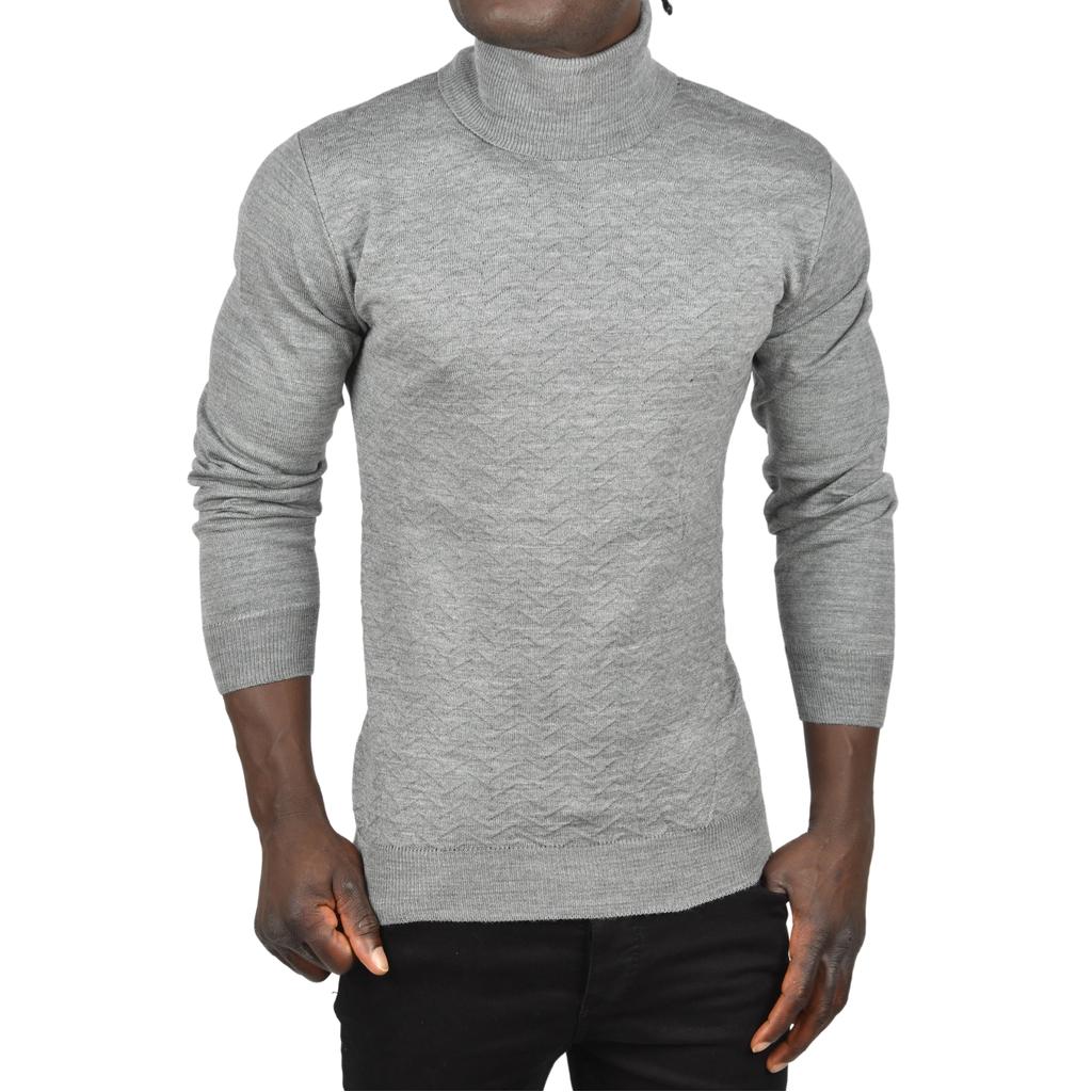 DeepSEA Водолазка с зигзагообразным узором и облегающим трикотажным воротником с воротником 2505497